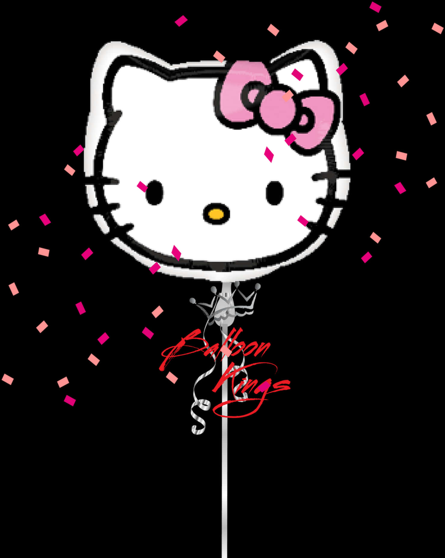 Дизайн с Hello Kitty и воздушными шарами Обои