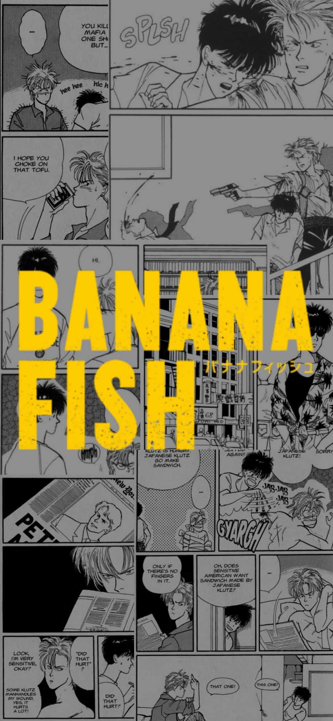 Динамичный дуэт в действии — Эш Линкс и Эйдзи Окумура из Banana Fish Обои