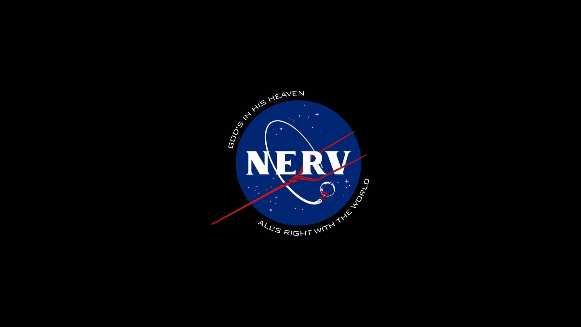 Евангелион 4k NERV NASA Логотип
