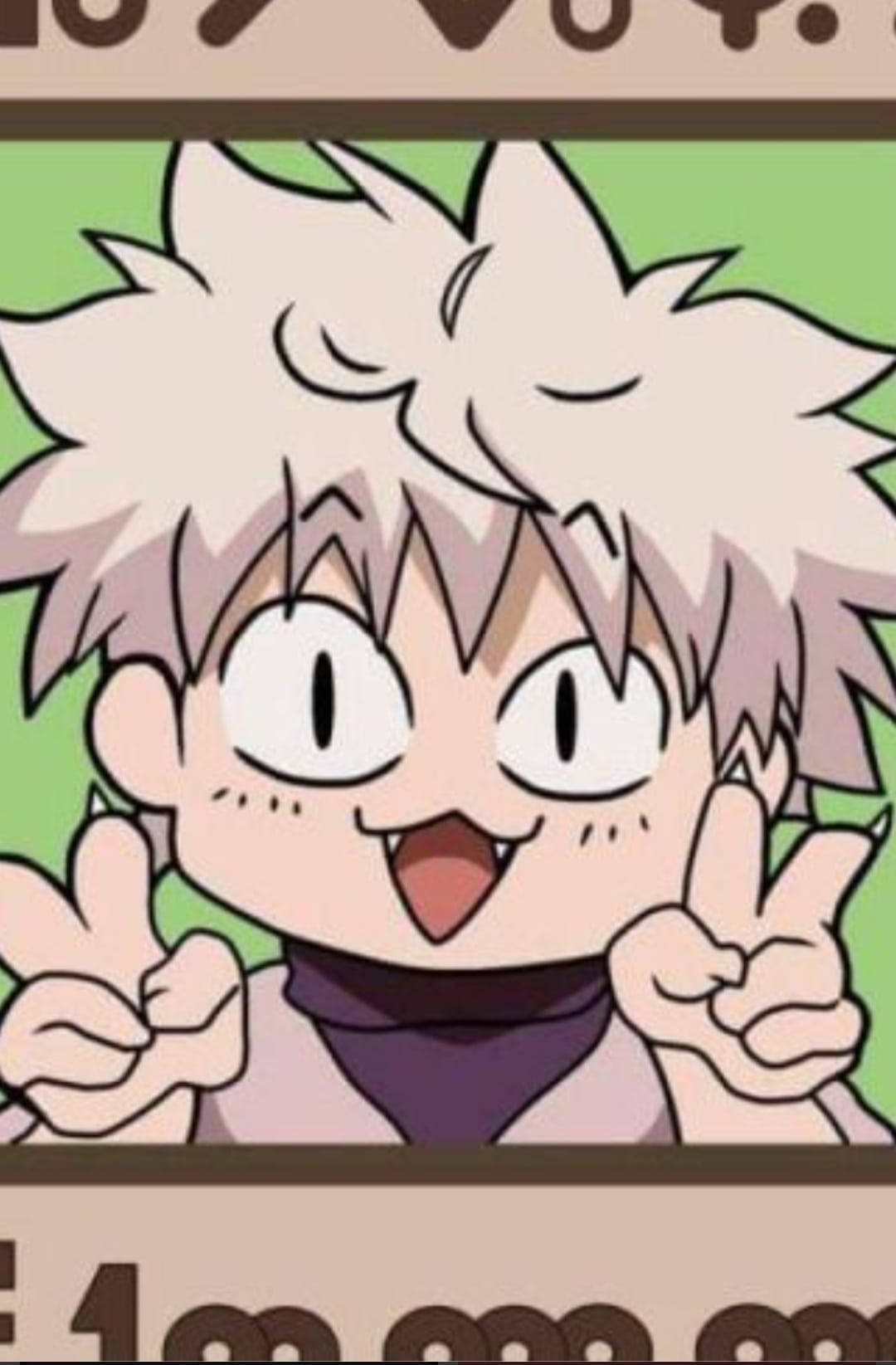 Забавный аниме-фанарт Киллуа из Hunter X Hunter для аватарки Обои