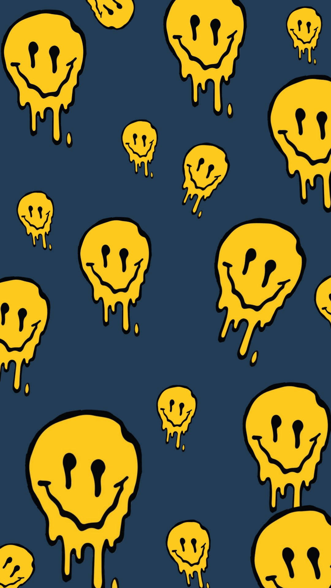 Забавный эстетичный тающий смайлик Обои