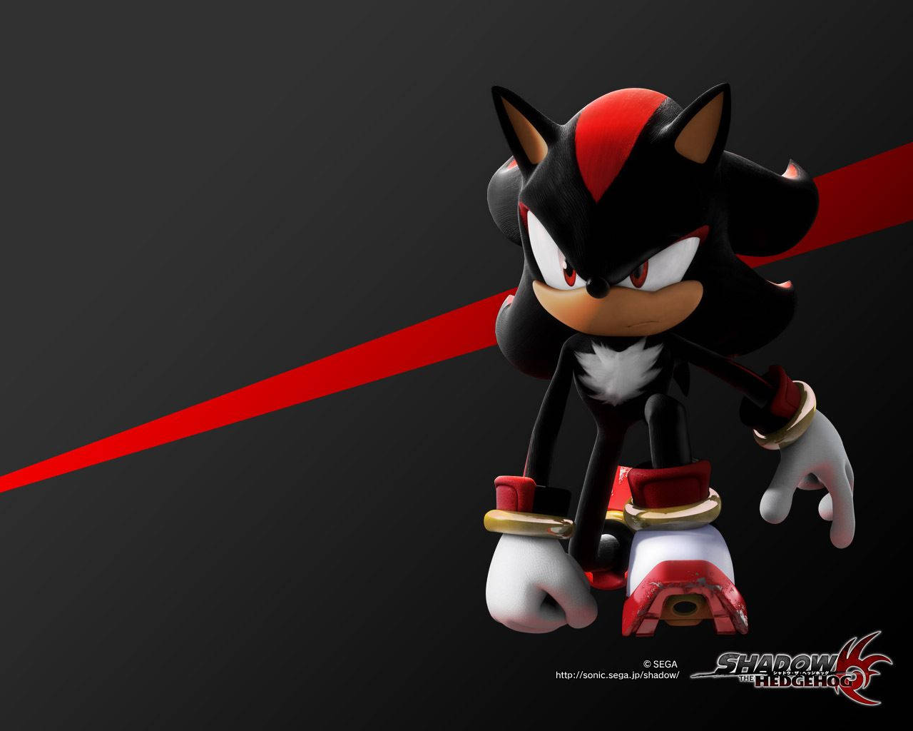 Загадочная элегантность Shadow the Hedgehog Pfp — 3D-цифровое произведение Обои