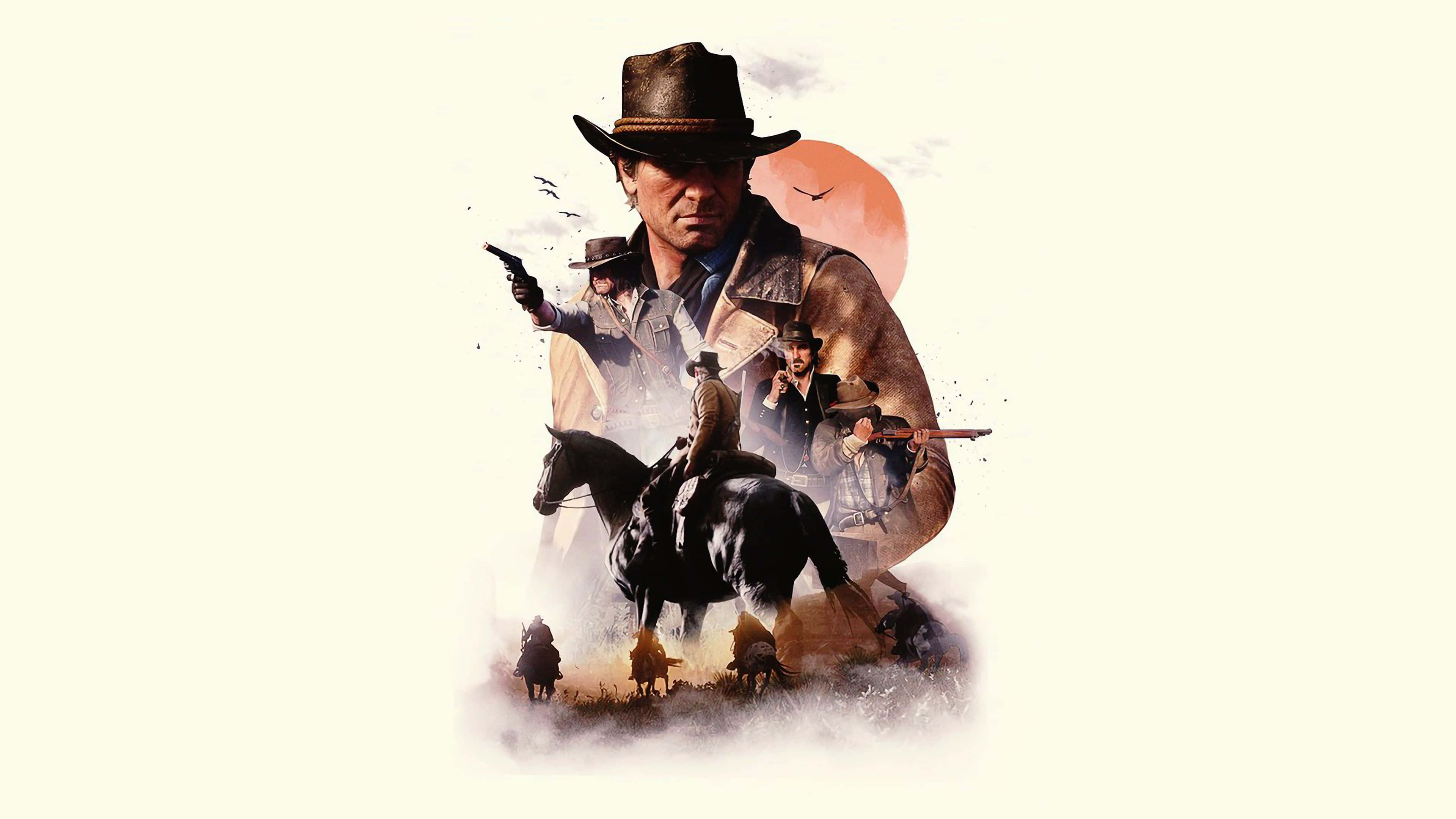 Захватывающий западный пейзаж из Red Dead Redemption 2 Обои