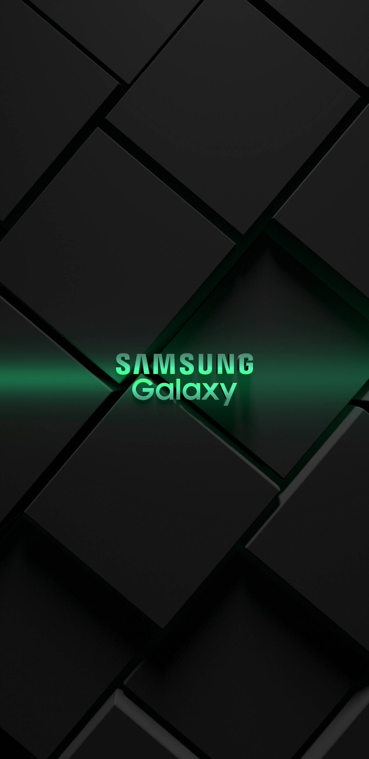Зеленый узор куба Samsung Galaxy Обои