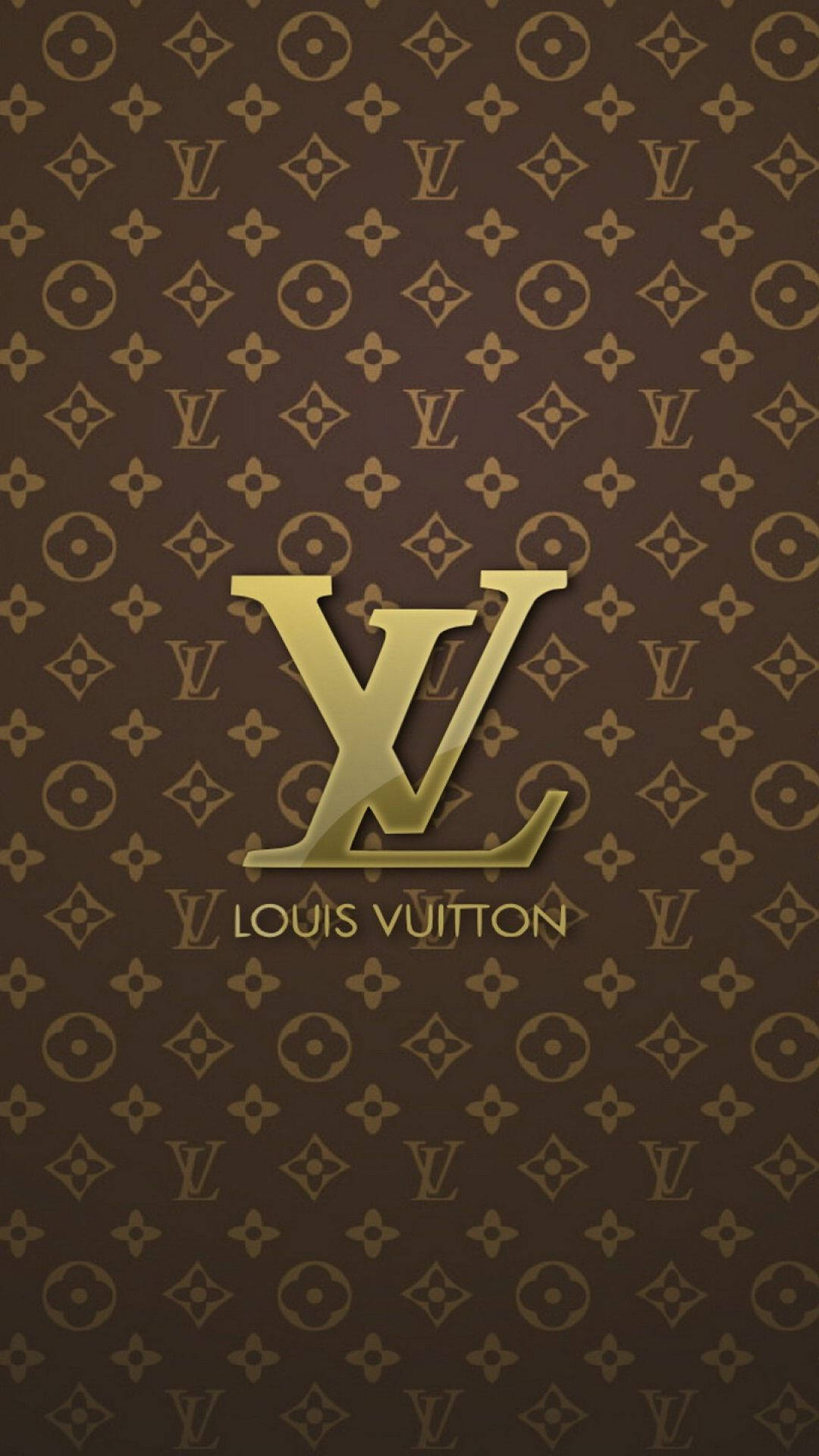 Золотисто-коричневый телефон Louis Vuitton