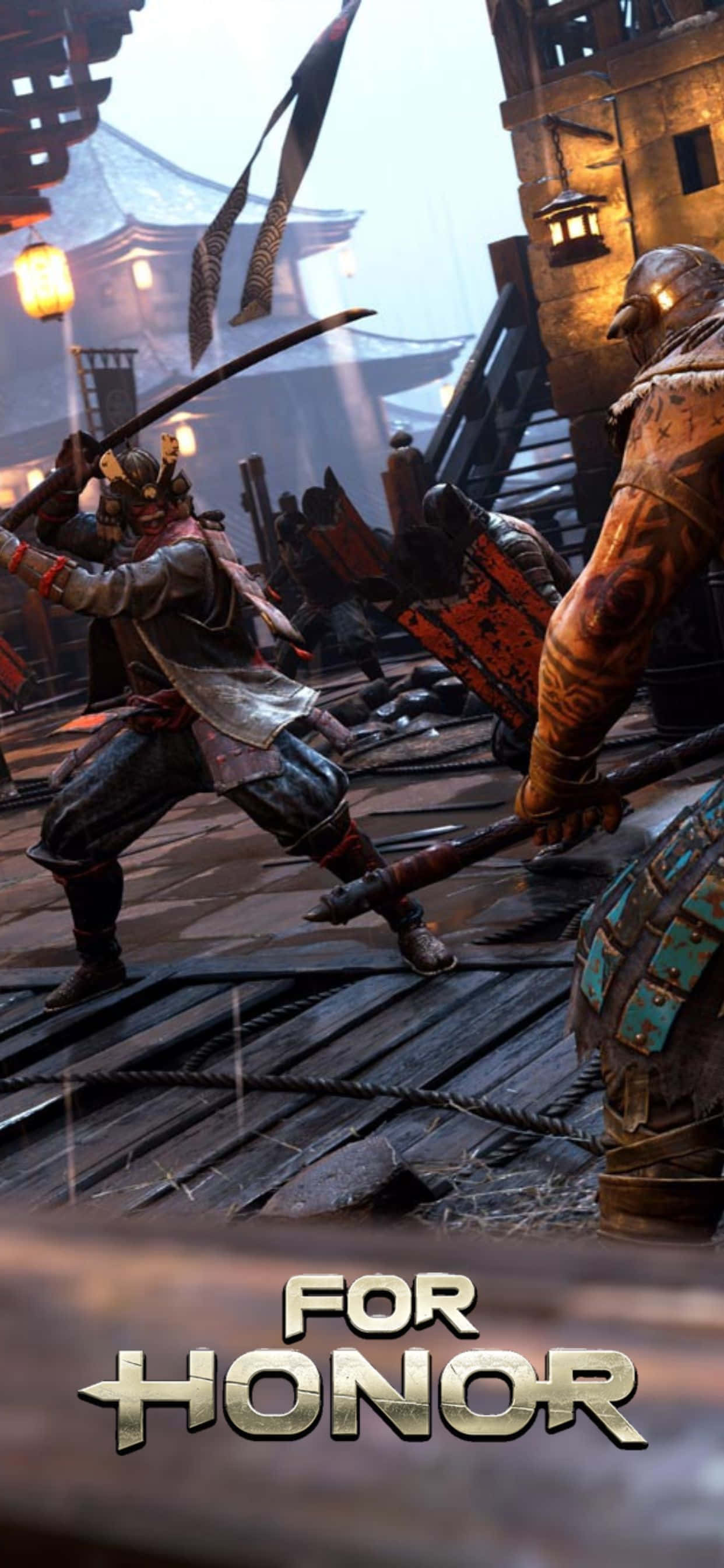 Играйте в захватывающую динамичную игру For Honor на вашем iPhone XS Max Обои