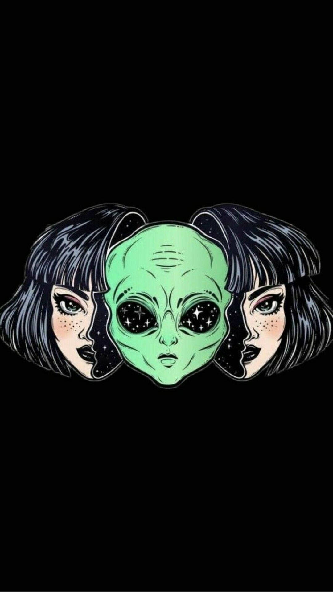 Инопланетная девушка триповая эстетика Обои