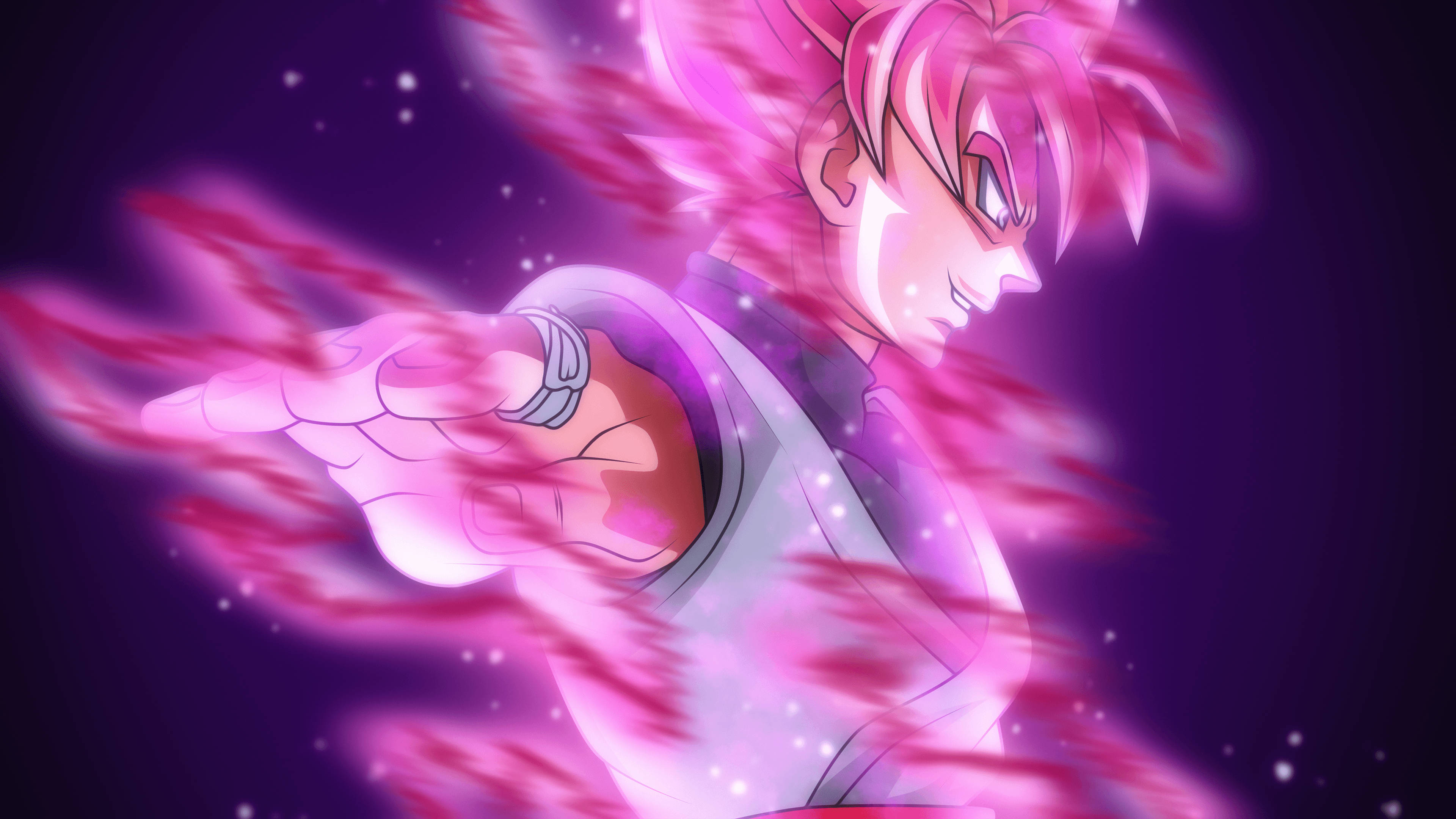 Интенсивная мощь — Чёрный Гоку в форме Супер Сайяна Обои