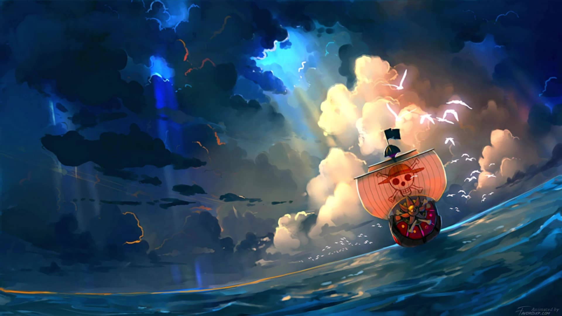 Интерактивное арт-изображение One Piece Обои