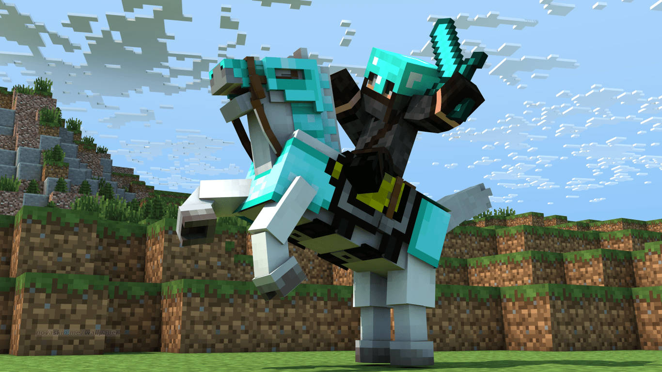 Обои 3D Minecraft бронированный рыцарь ниндзя — Майнкрафт Обои
