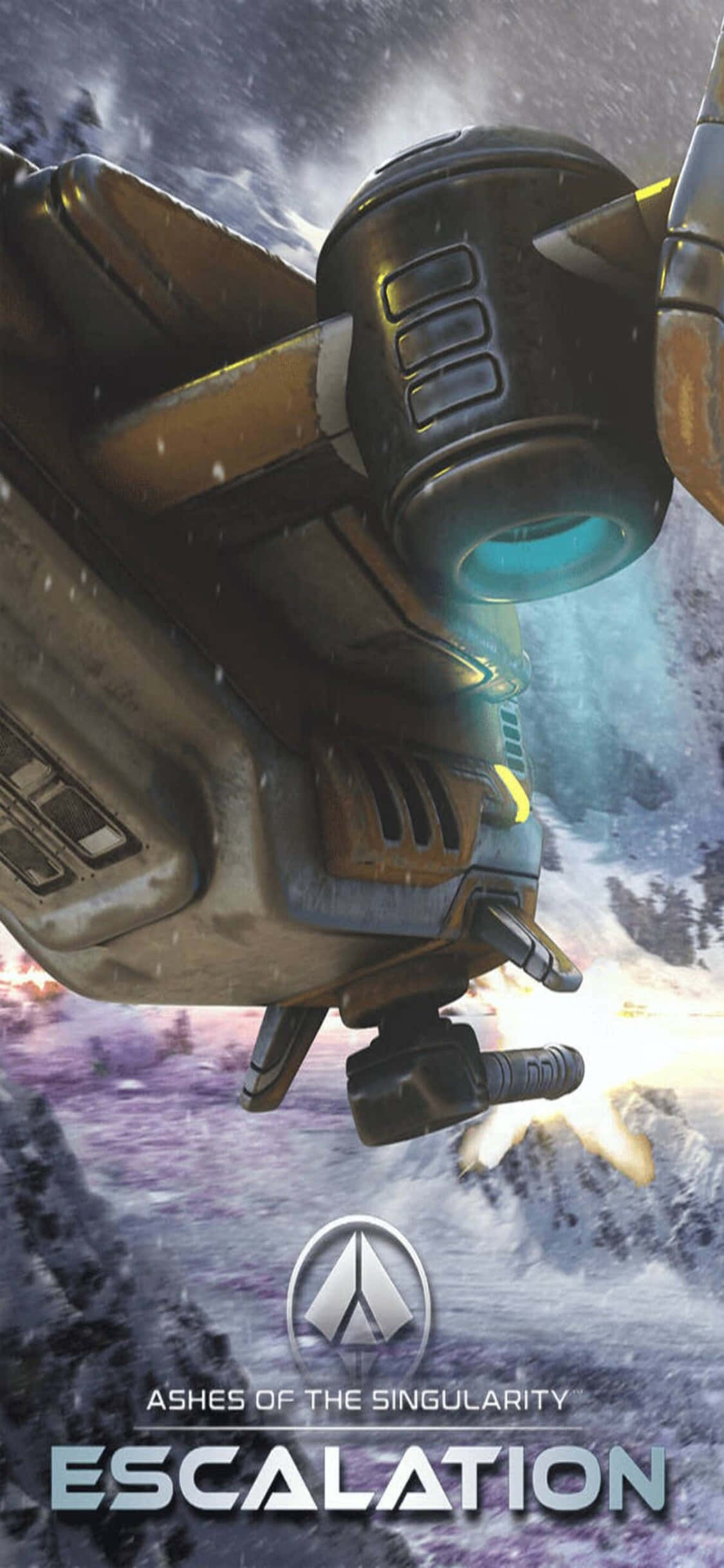 Исследуйте потрясающую межгалактическую графику игры Ashes of the Singularity на вашем iPhone X Обои