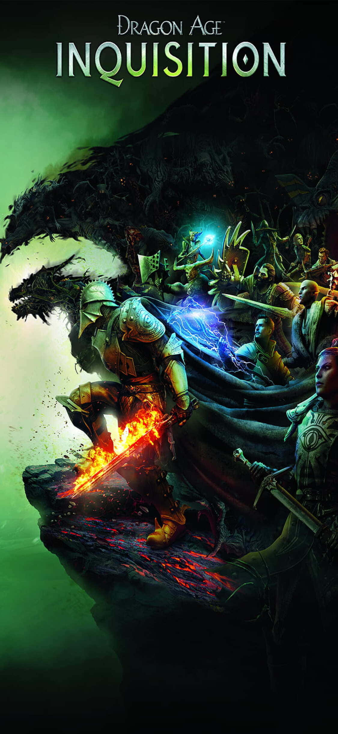 Исследуйте мир Dragon Age Inquisition с iPhone Xs Обои