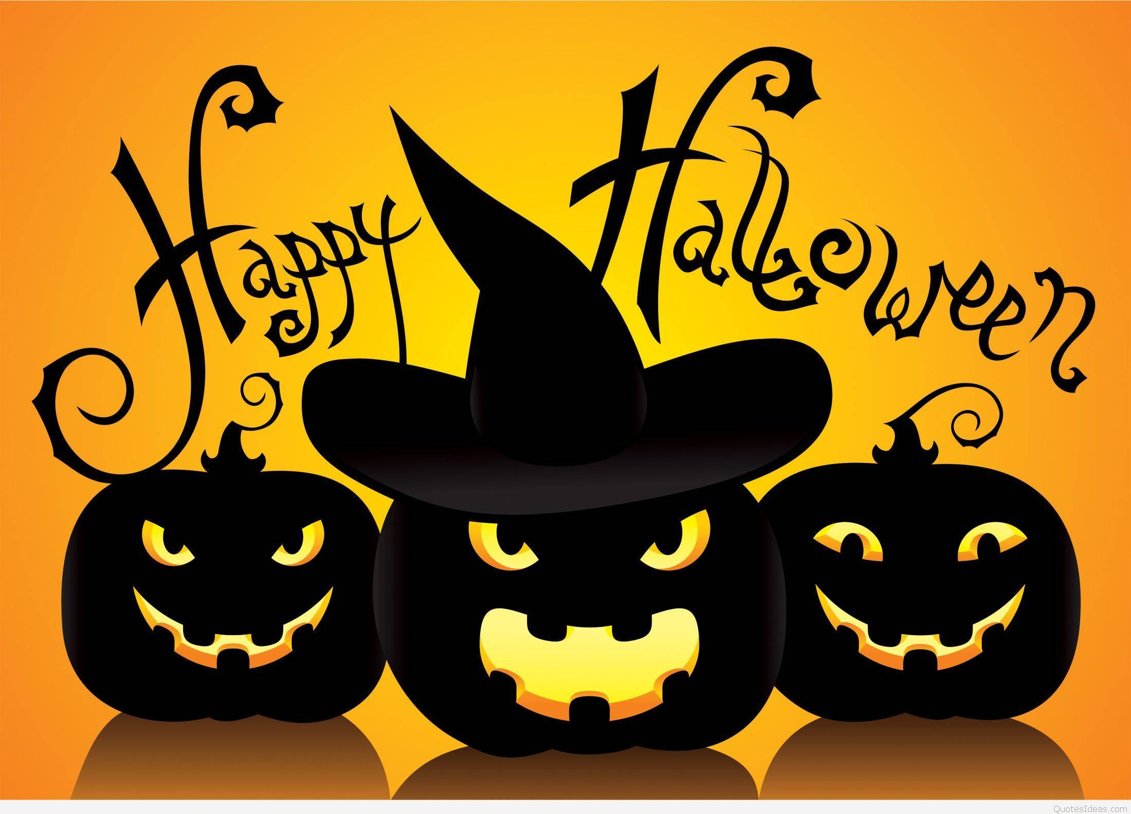 Кawaii Halloween Жуткие Тыквы Обои
