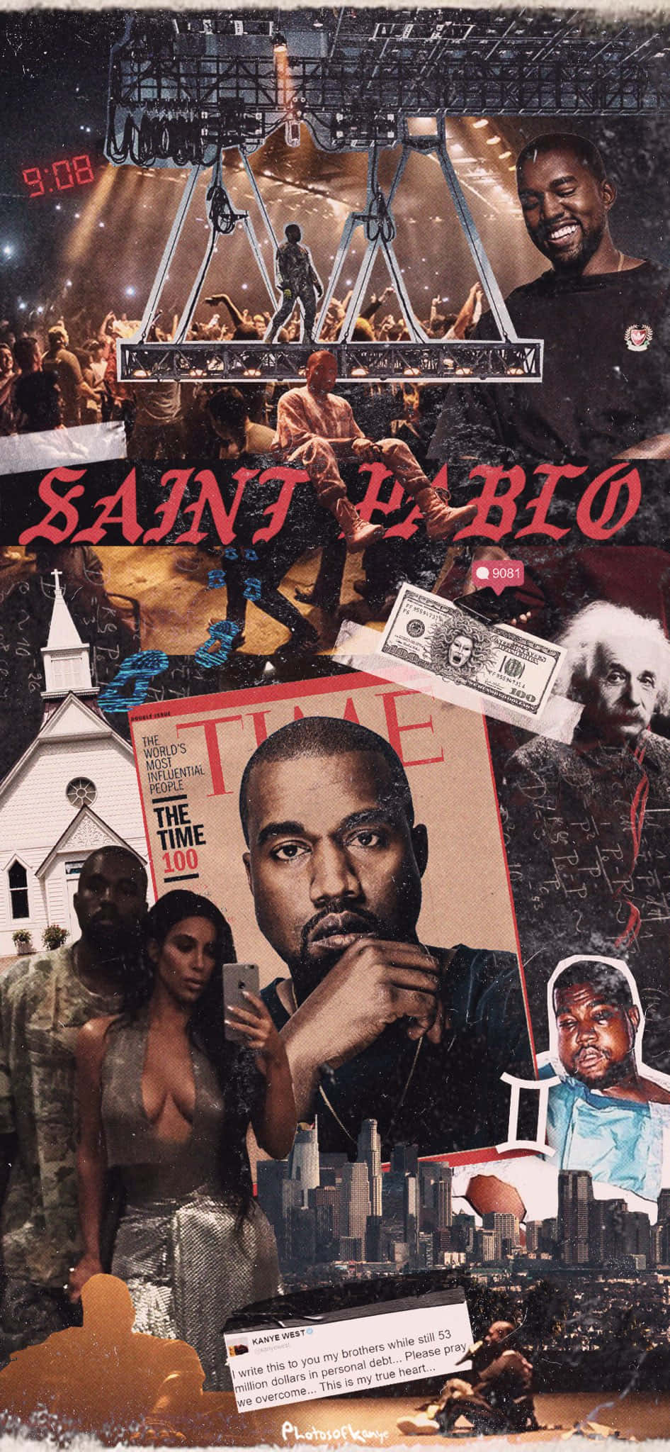 Канье Уэст на прослушивании альбома The Life of Pablo Обои