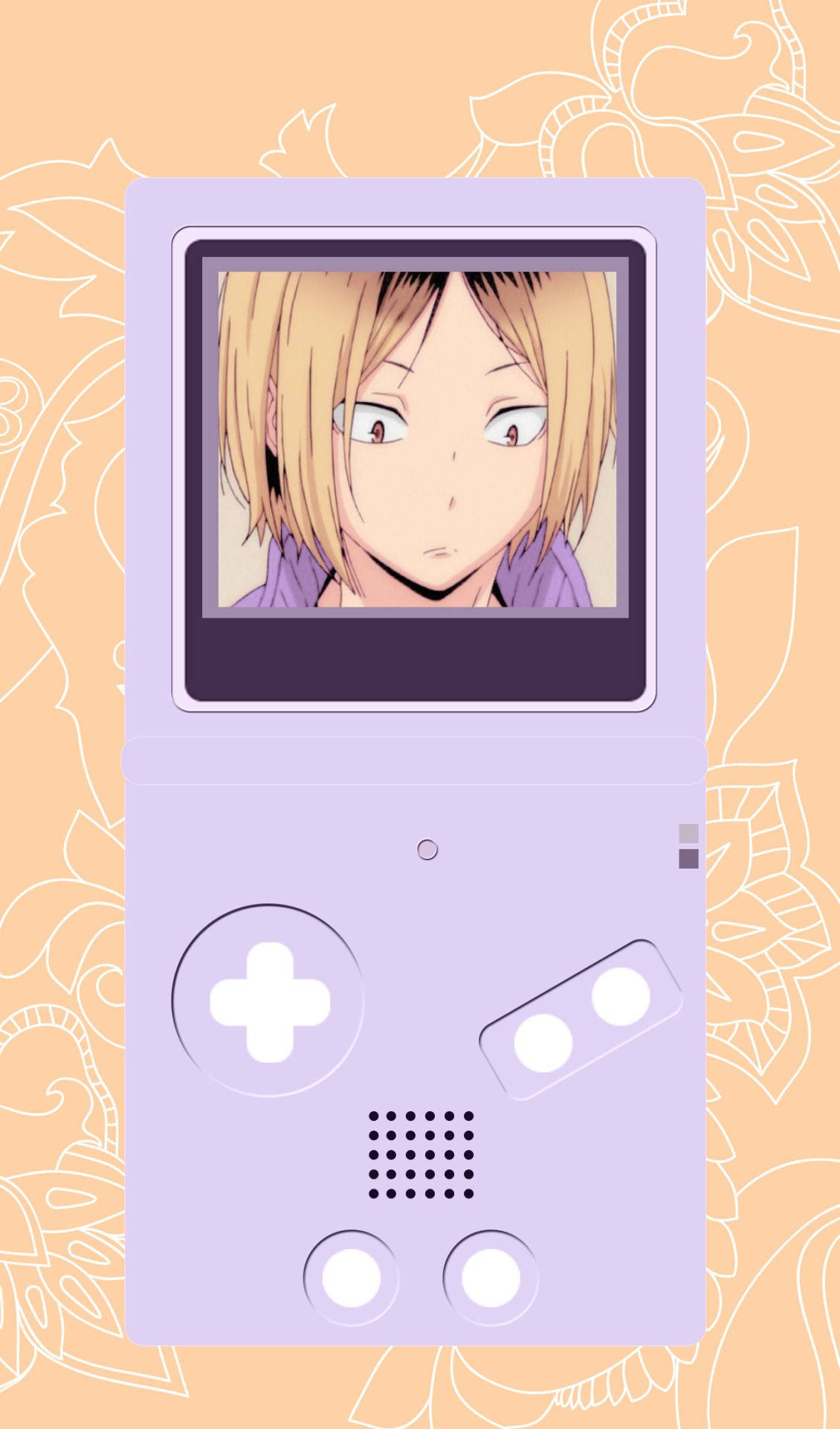 Кенма на фиолетовой Gameboy Обои