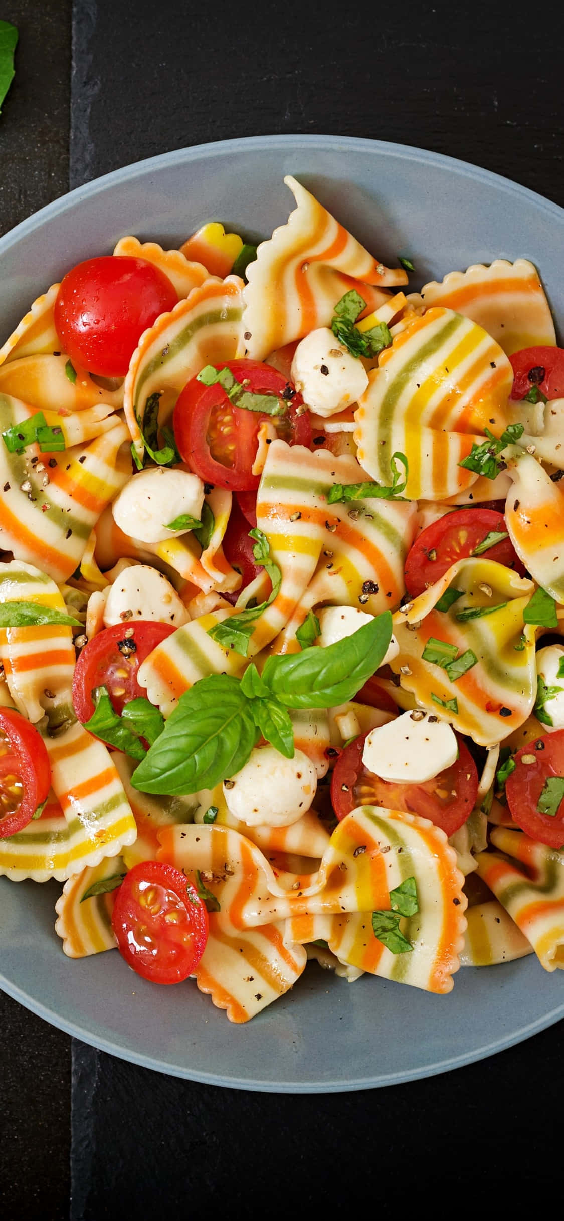 Кето-паста-салат iPhone X Фон с пастой Обои