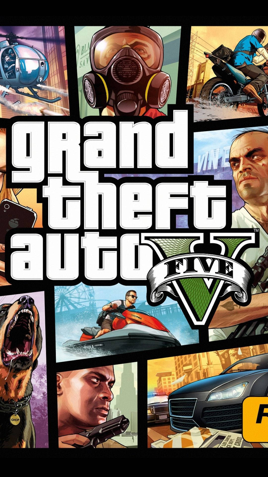 Коллаж из телефонов GTA 5 Обои
