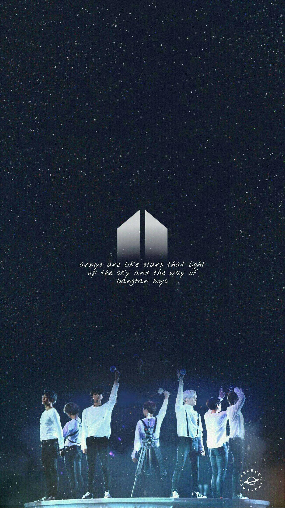 Концерт BTS с логотипом ARMY Обои