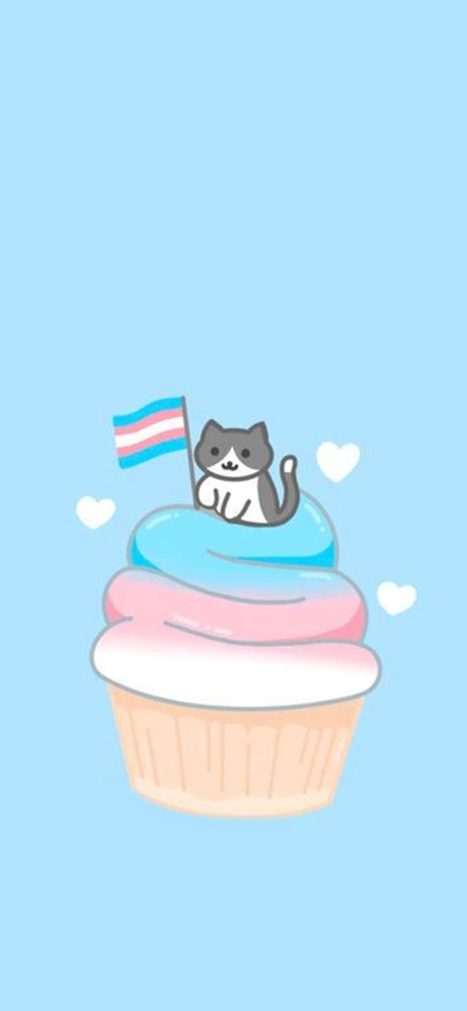 Кот на кексе Trans Phone Обои