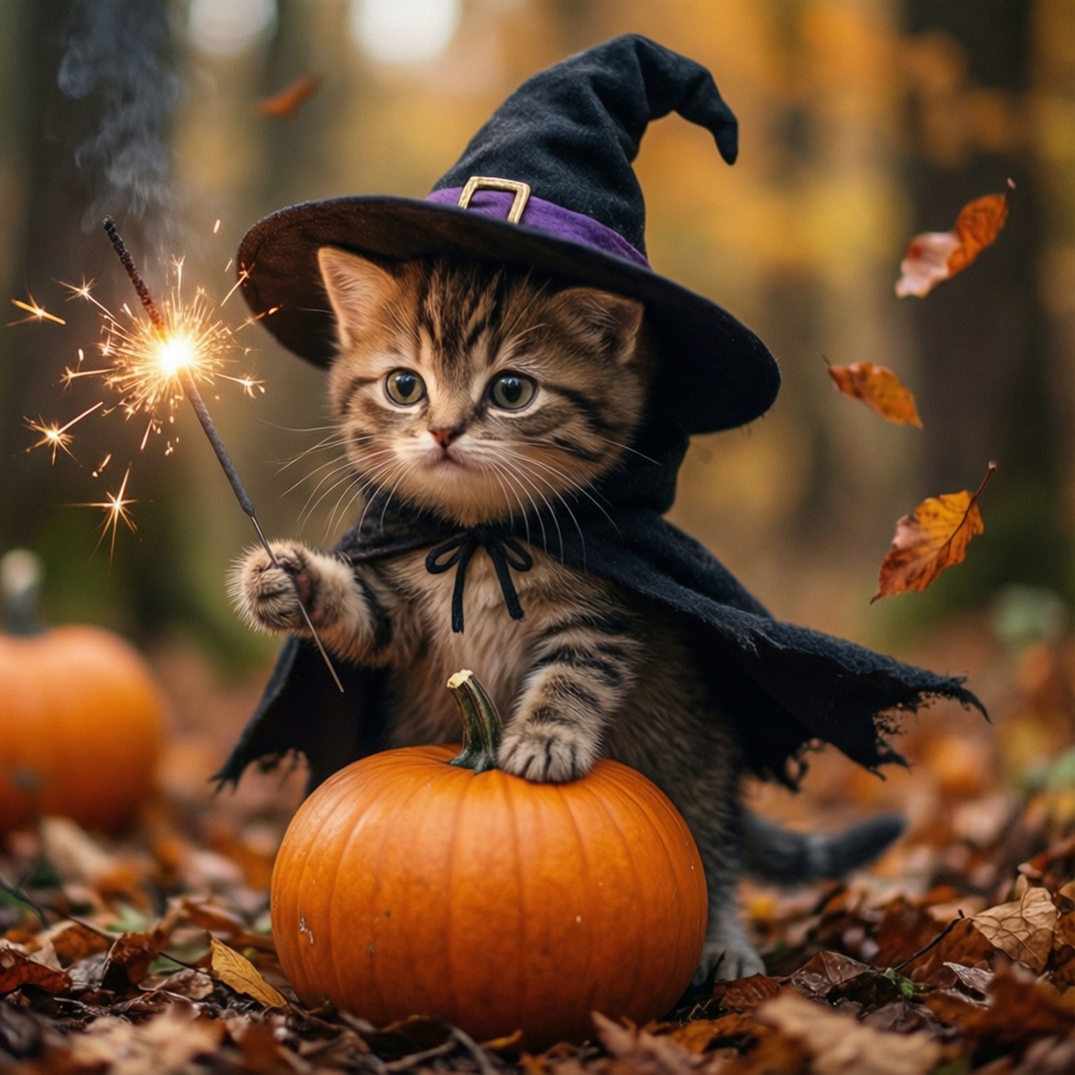Котенок-ведьма Обои