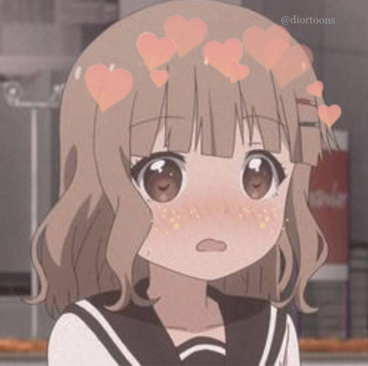 Краснеющая девушка аватарка для Discord Обои