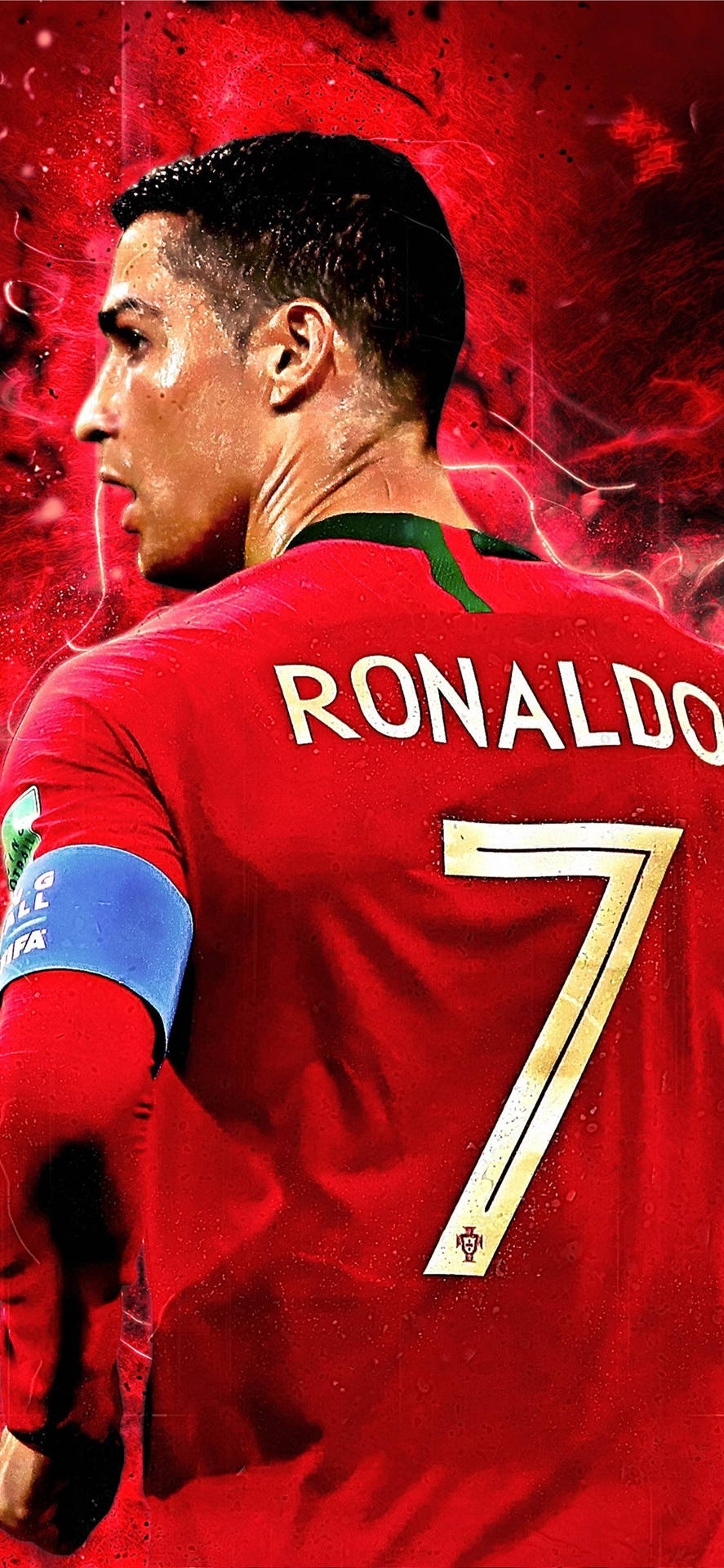 Красный CR7 Криштиану Роналду iPhone Обои