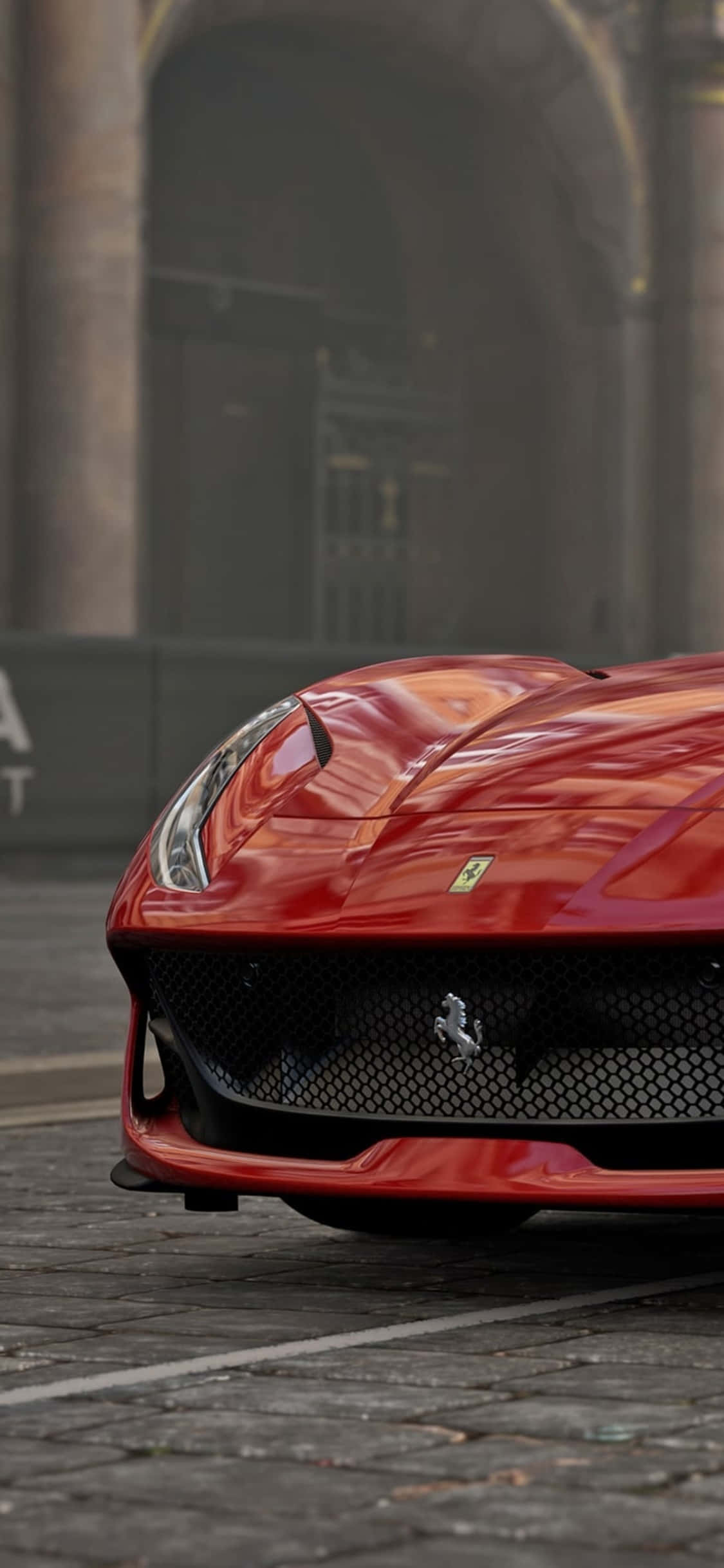 Красный Ferrari iPhone X Forza Motorsport 7 фон Обои