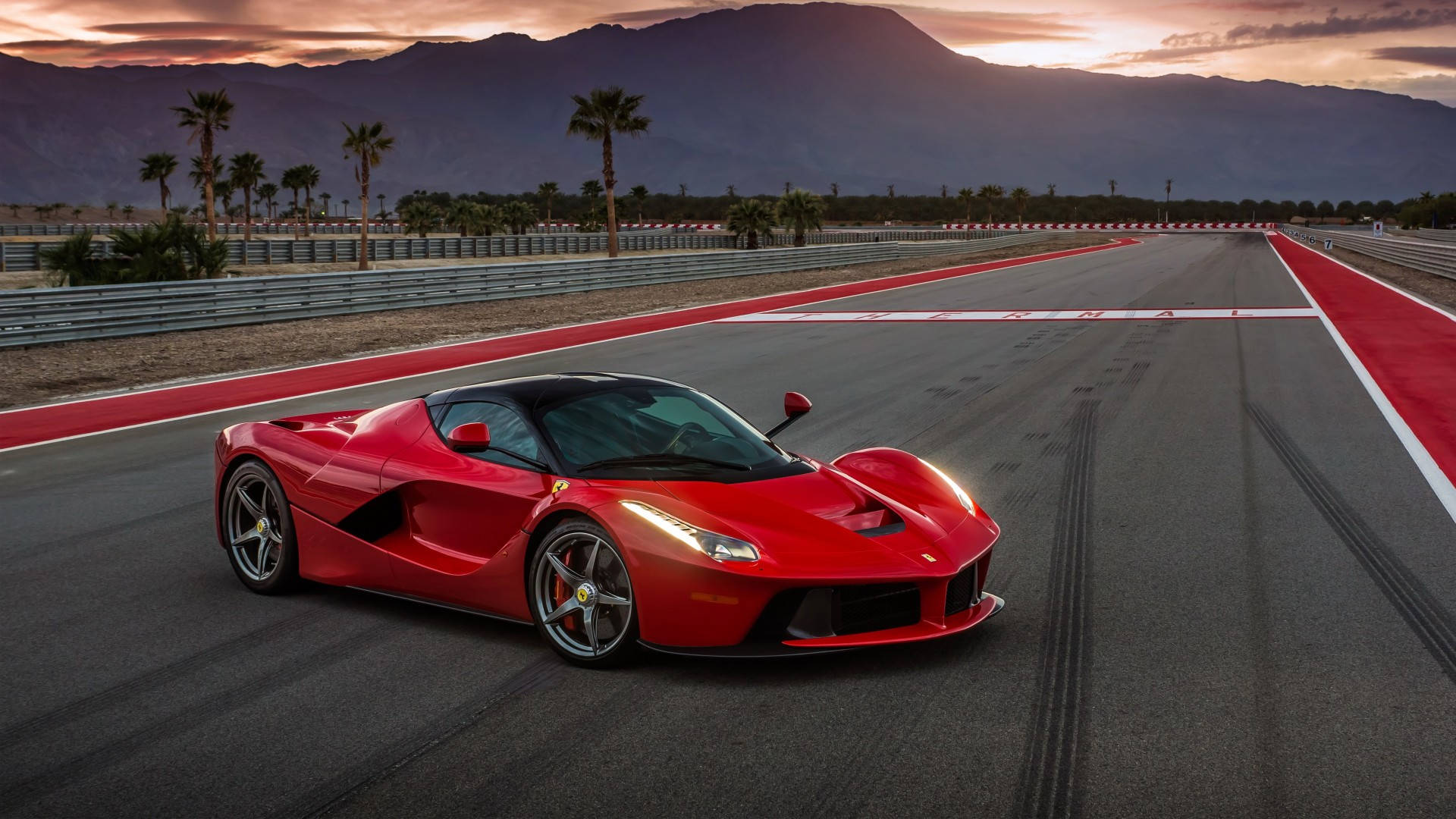 Красный Ferrari LaFerrari 2014 1920x1080 Обои