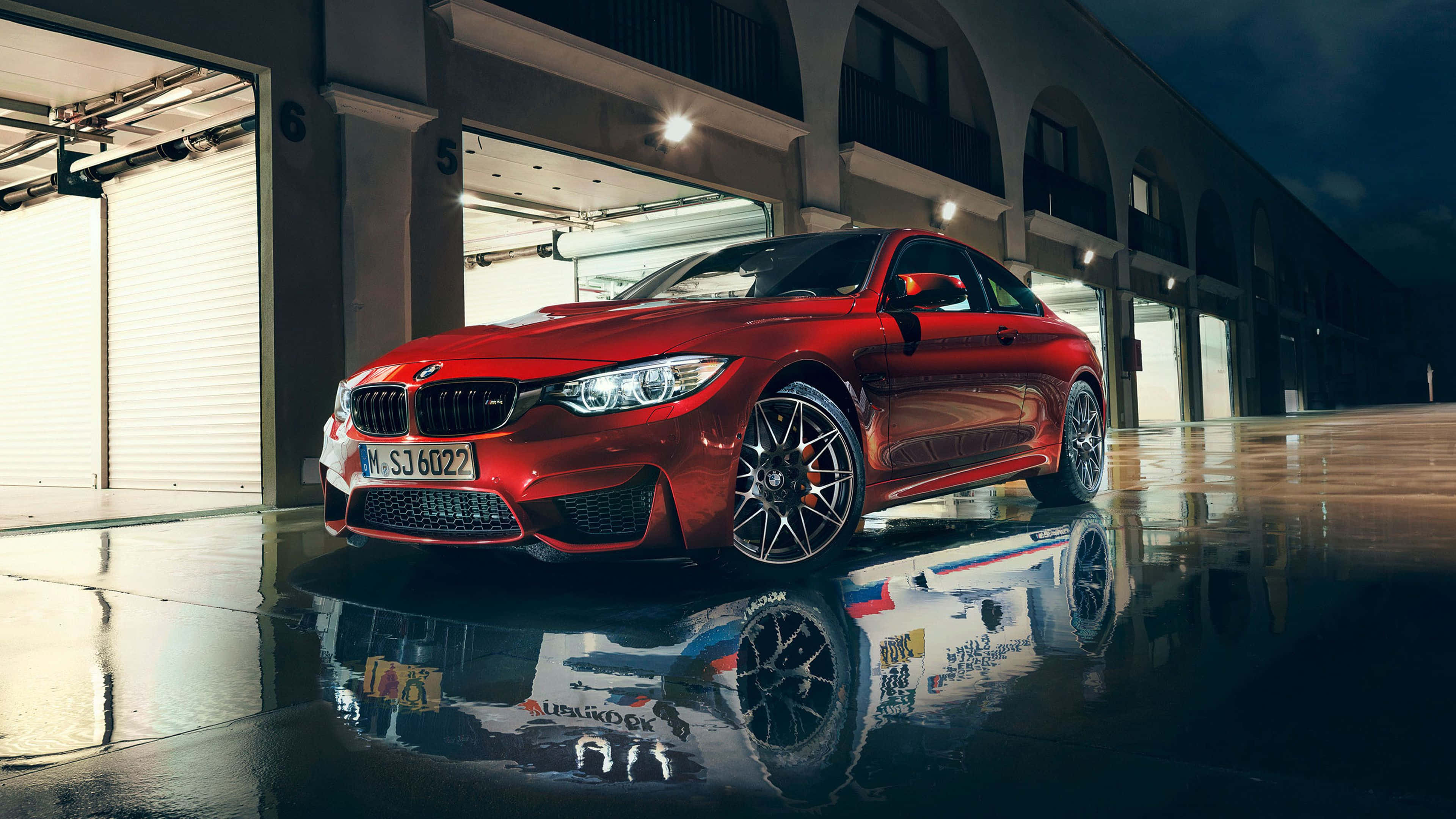 Красный белый крутой BMW Обои