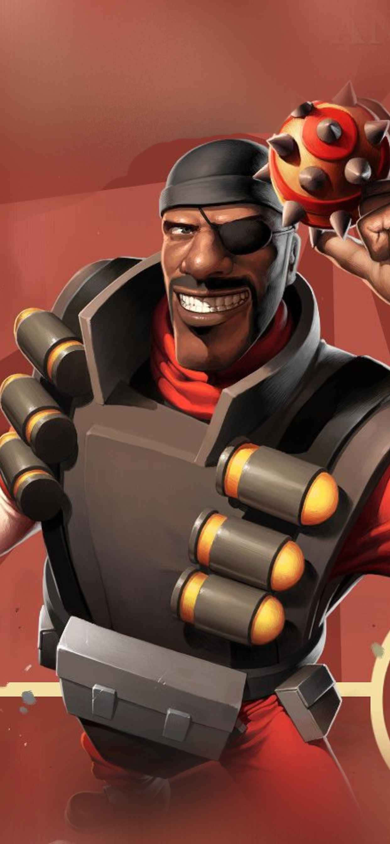 Красный подрывник iPhone Xs Max Team Fortress 2 Background Обои