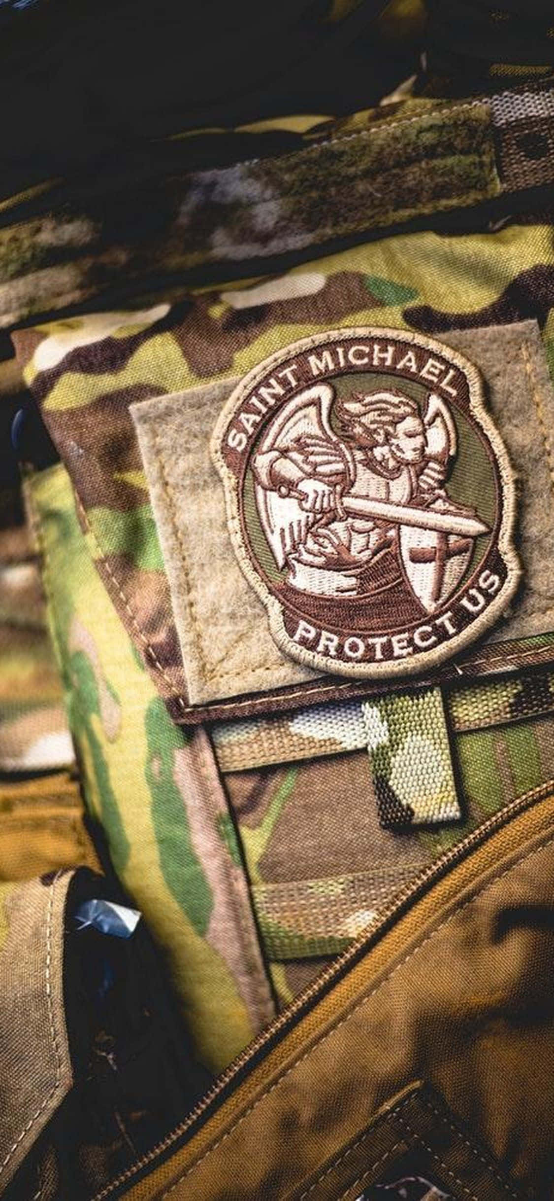 Крупный план нашивки на военной форме Обои