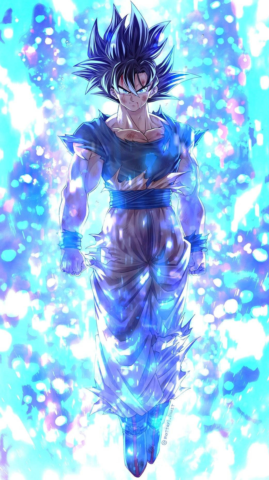 Крутое синее искусство Dragon Ball Z Обои