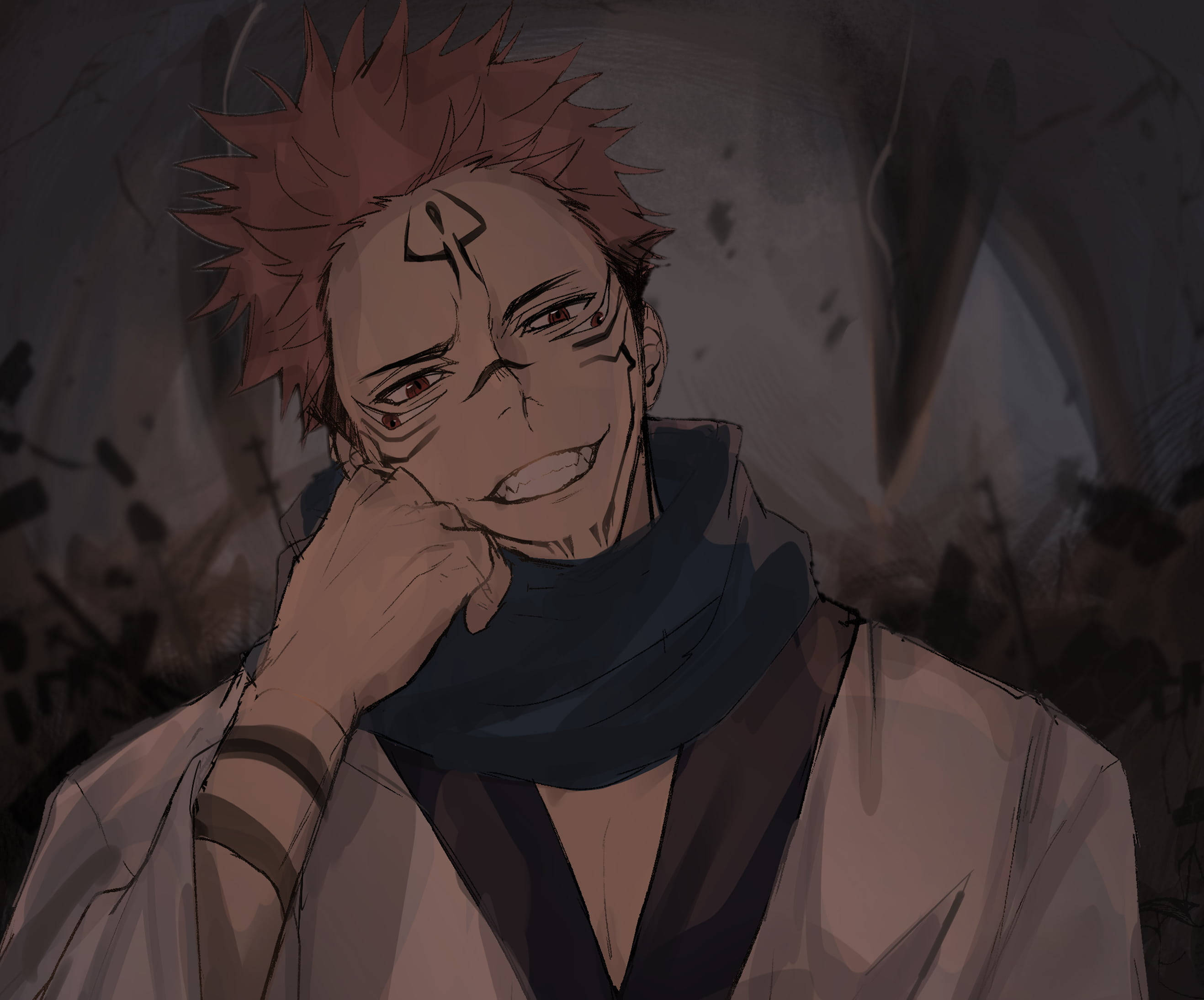 Крутой аниме парень PFP Jujutsu Kaisen Обои