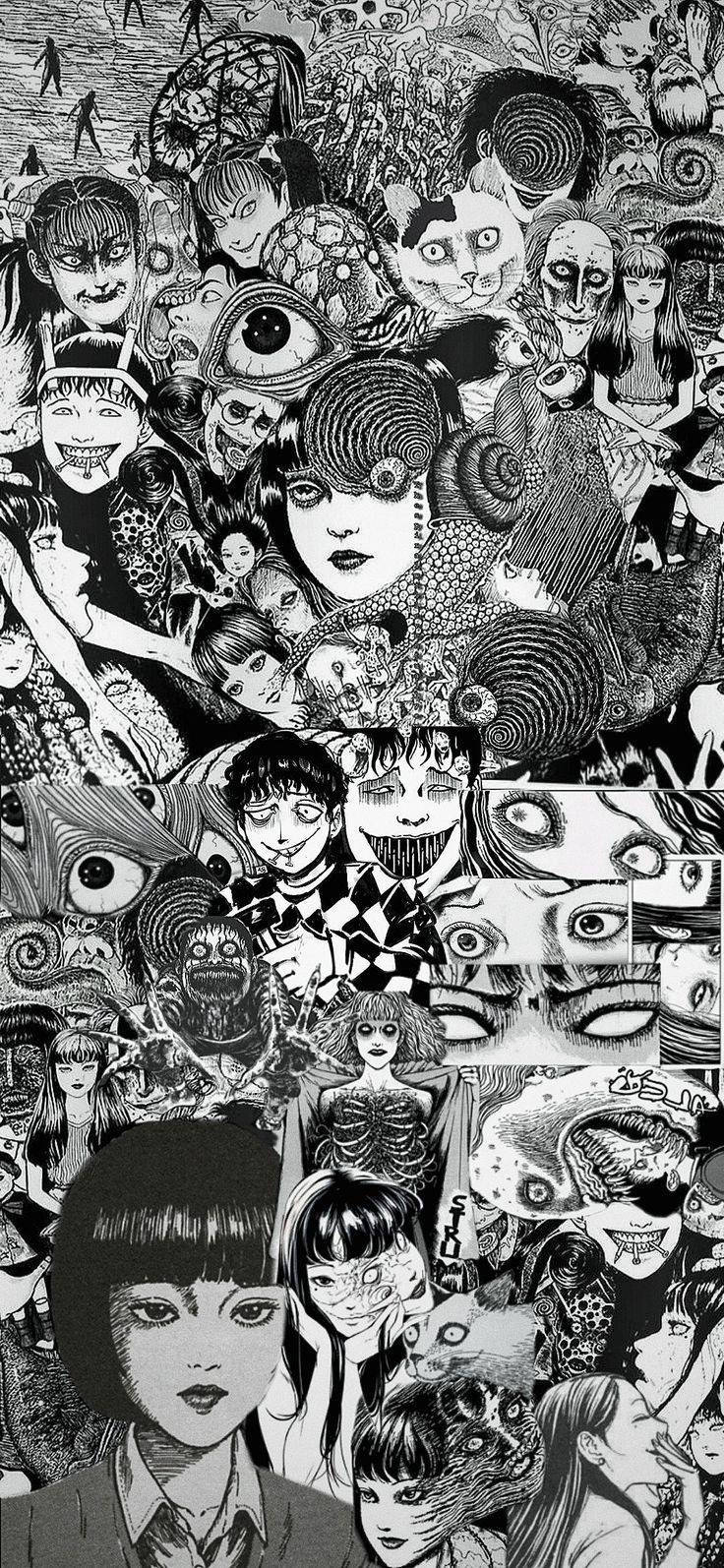 Коллаж манги Дзюндзи Ито
