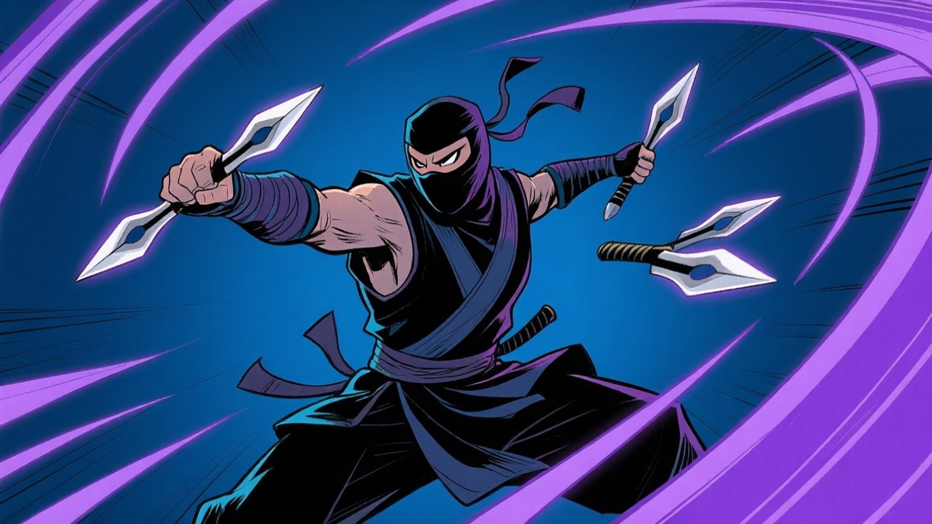 Крутой рисунок ниндзя Обои