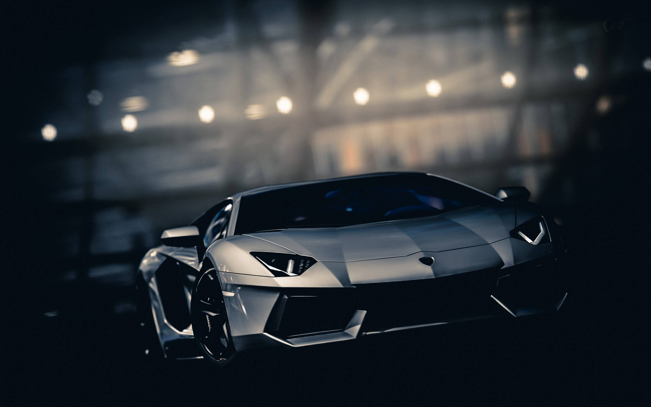 Крутой серебристый Lamborghini Обои