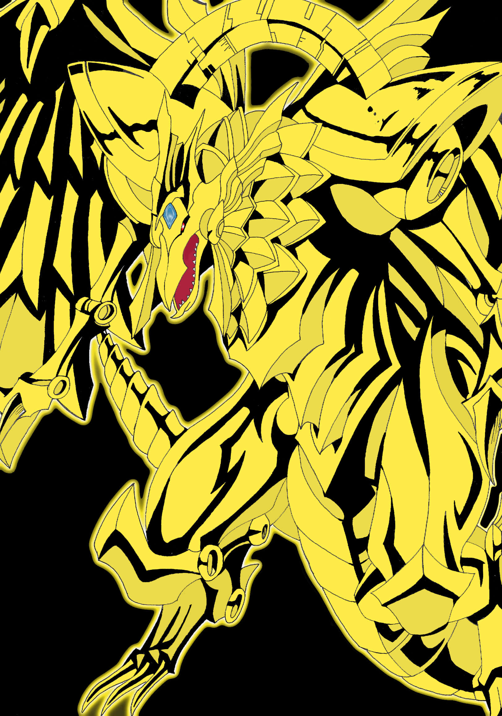 Крылатый Дракон Ра, могущественная египетская карта бога в Yu-Gi-Oh! Обои
