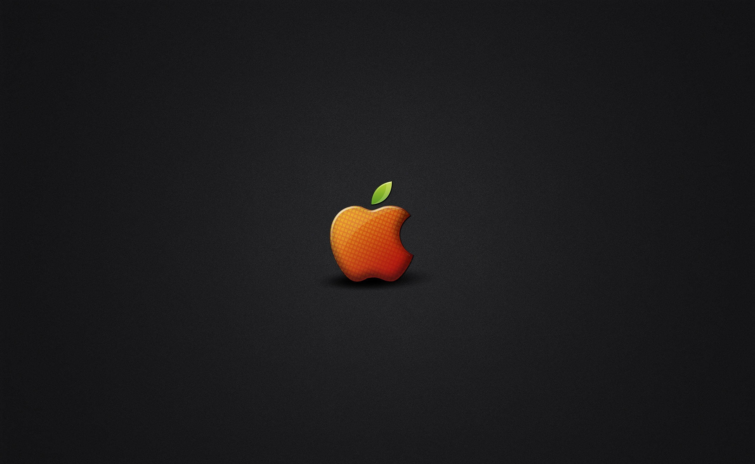 Культовый логотип Apple, окутанный безупречной чёрной эстетикой — символ изысканных технологий. Обои