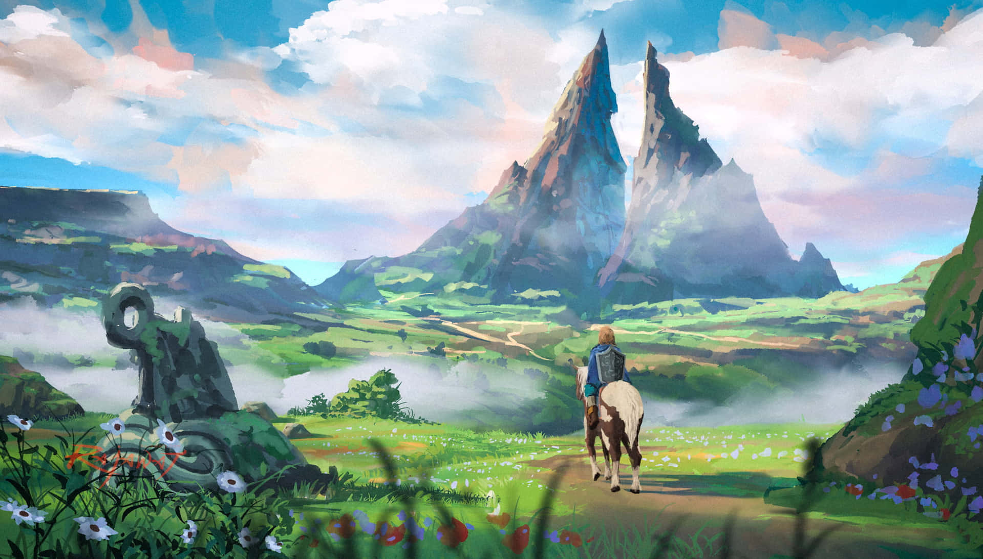 Линк и Трифорс Мудрости из франшизы The Legend of Zelda