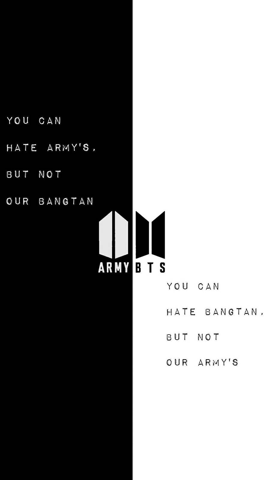 Логотип BTS в черно-белом стиле Обои