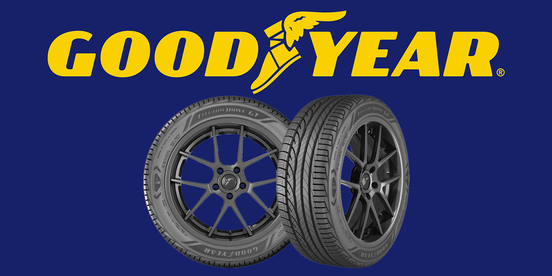 Логотип Goodyear с шинами