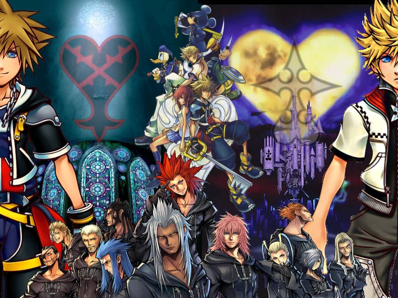 Логотип Kingdom Hearts на дисплее