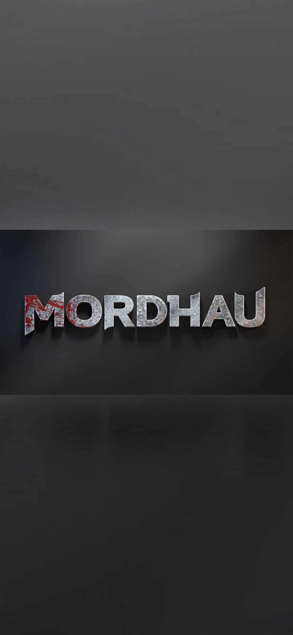 логотип mordhau на темном фоне Обои