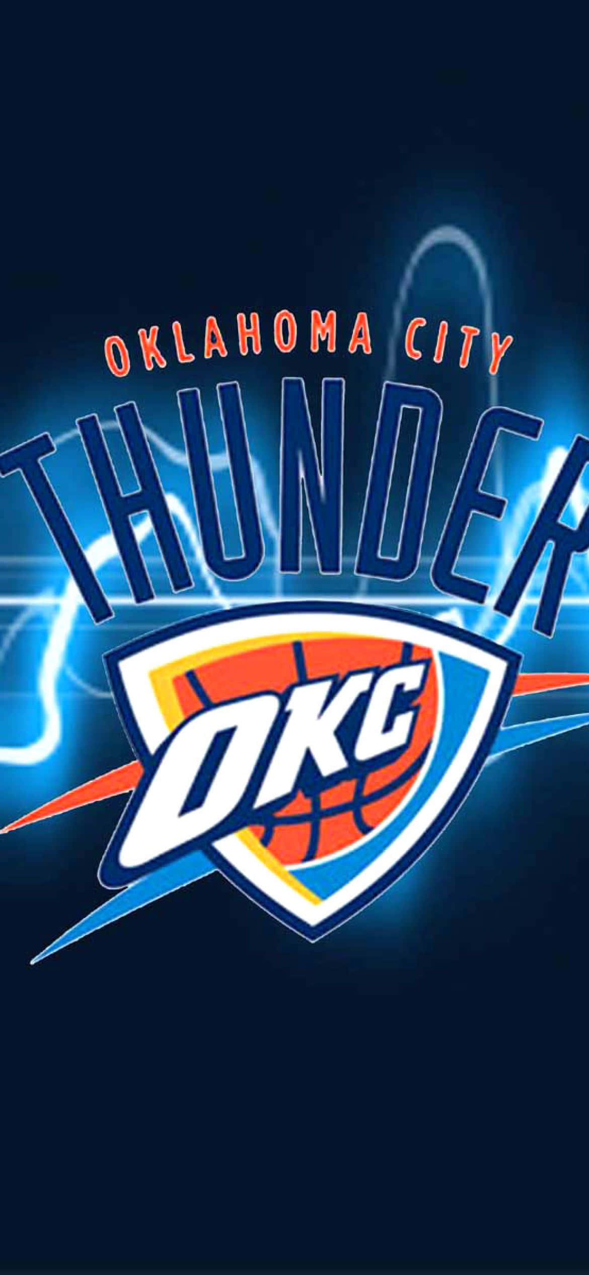 Логотип Oklahoma City Thunders OKC Лиги NBA Обои