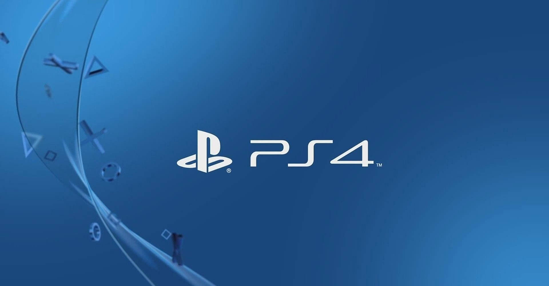 Логотип PS4 с кнопками-фигурами Обои