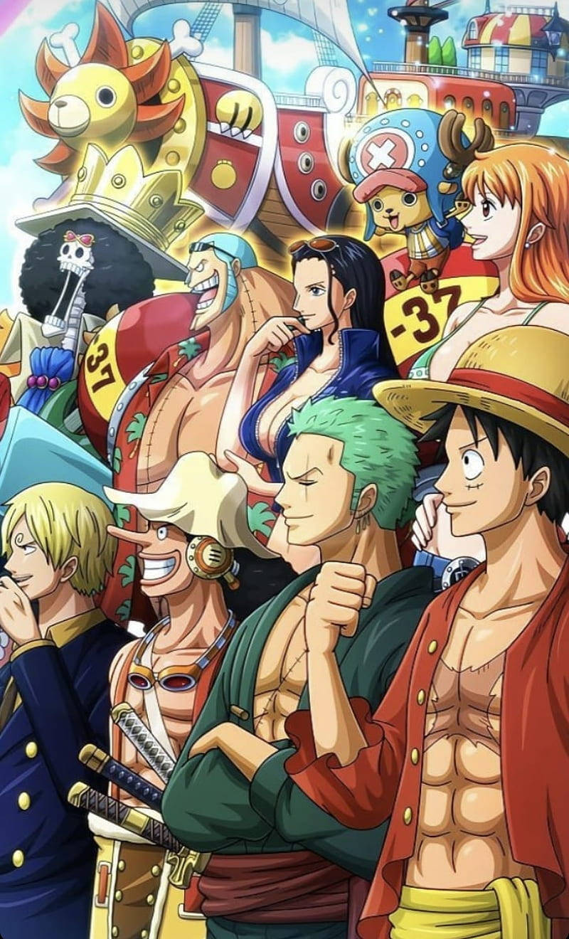 Люффи Зоро Все Герои One Piece Мобильный Обои