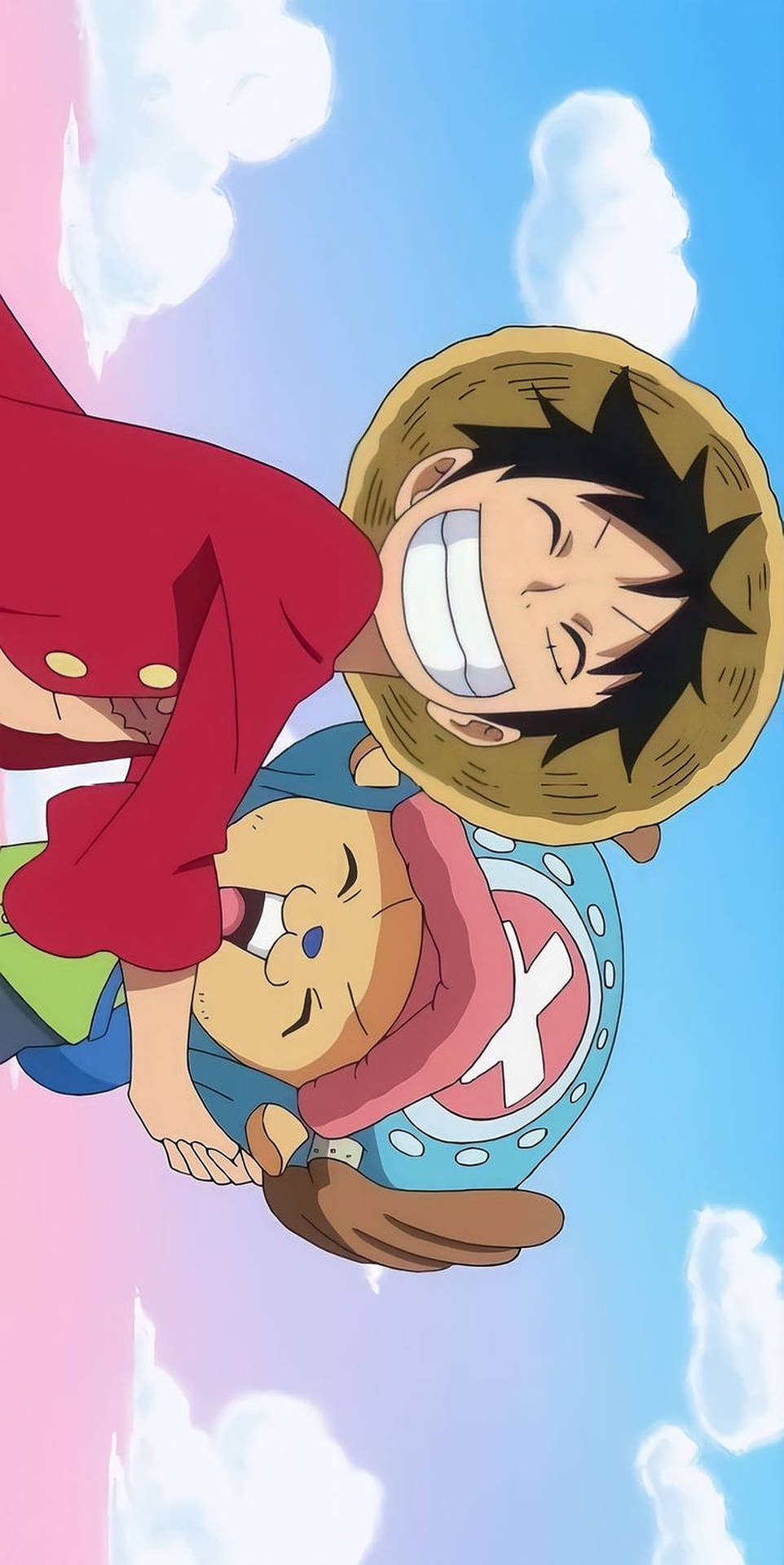 Обои для iPhone с Люффи и Чоппером из One Piece