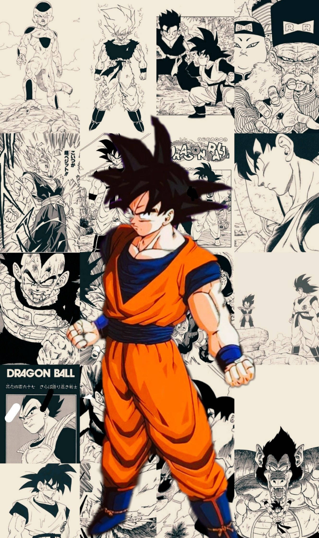 Манга-панель с Гоку из Dragon Ball Обои