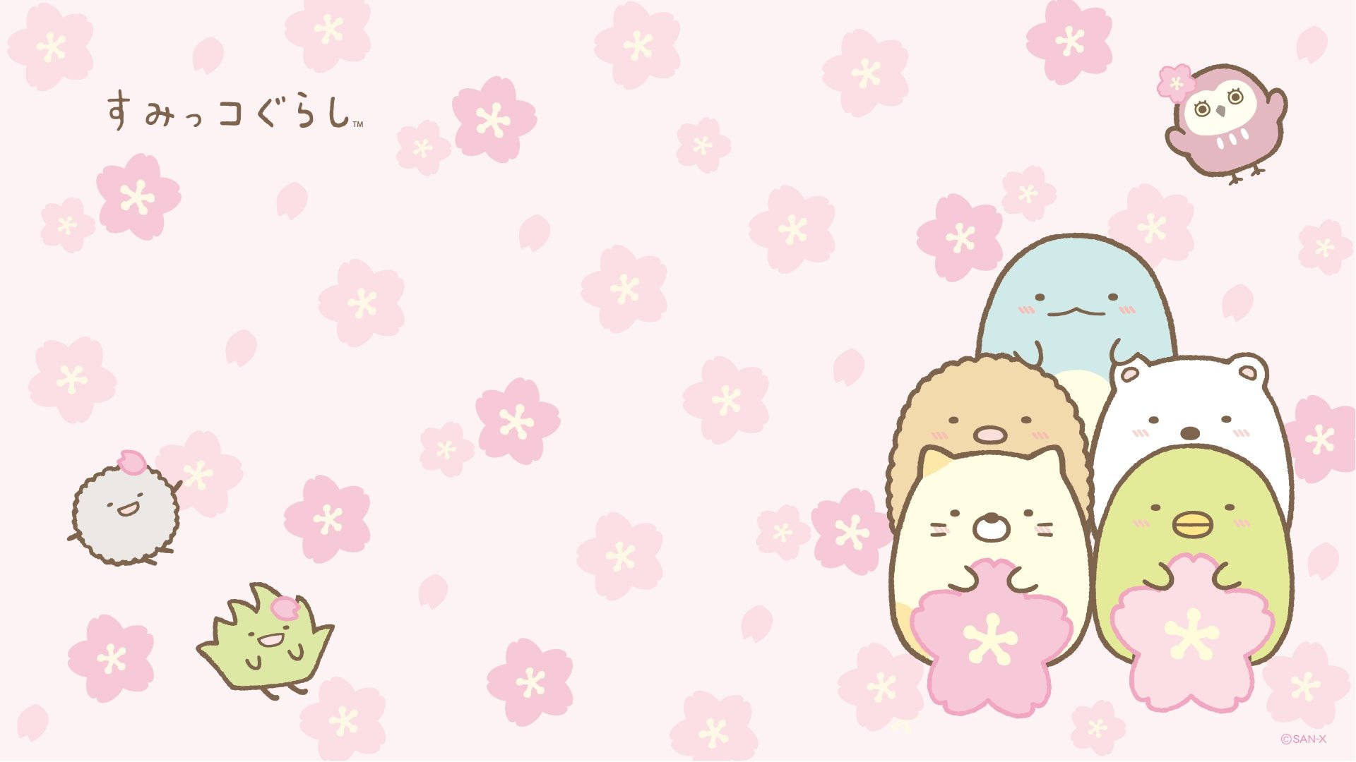 Милые персонажи Sumikko Gurashi в HD Обои