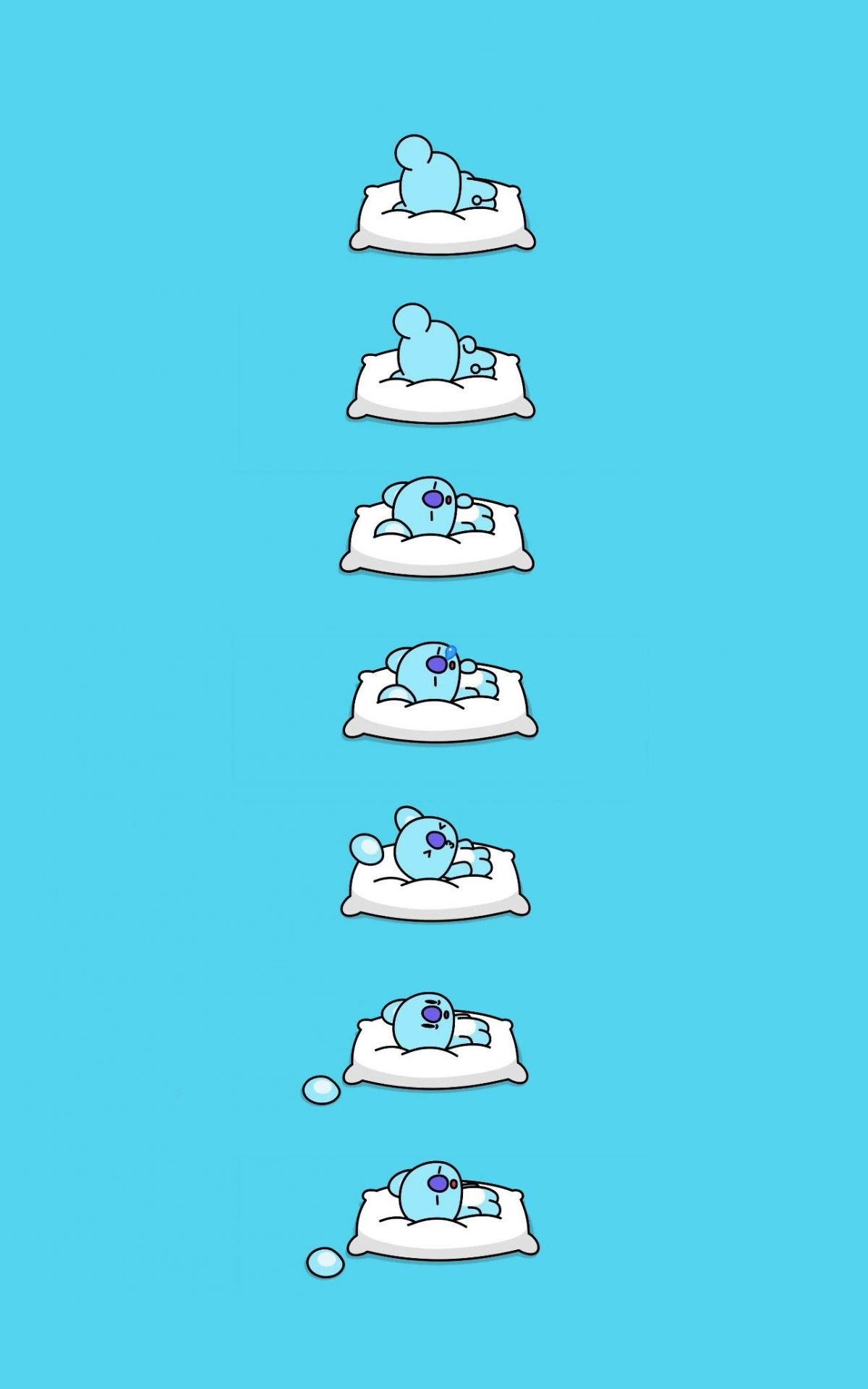 Милый BT21 Koya спит Обои